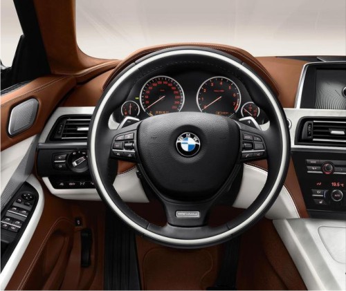 авто, новинка, BMW, Gran Coupe, 6 серия, 2013, интерьер из кожи, Dakota, двухзонный климат-контроль, подогрев задних сидений, GPS-навигация, аудиосистема, Bang & Olufse